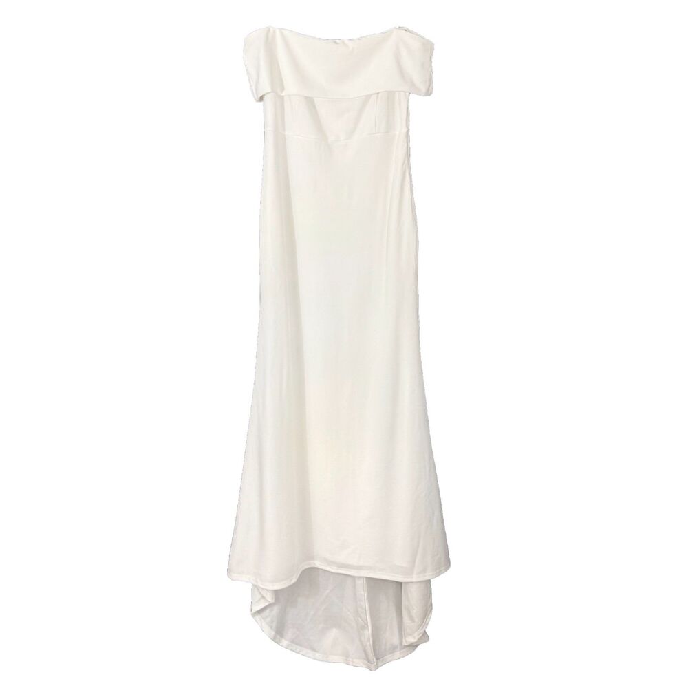 Lulus Womens Exceptional Romance Off Shoulder Mermaid Maxi Dress XL White NWT B3 - Picture 2 of 6